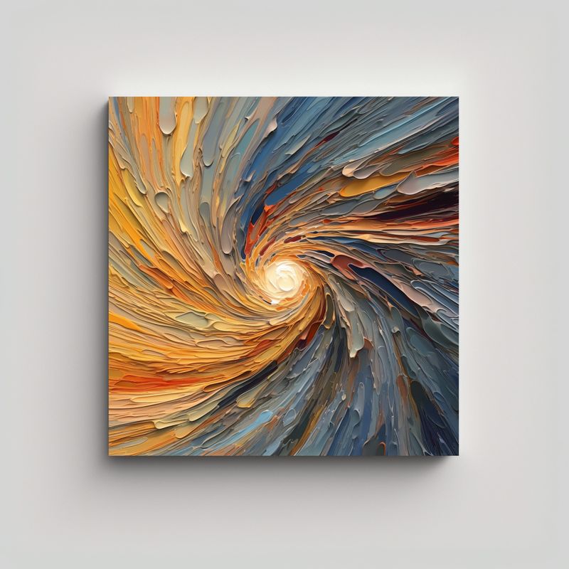 GENERICO - Pintura Abstracta Lienzo Figuras Tema 360 70x70 Cm
