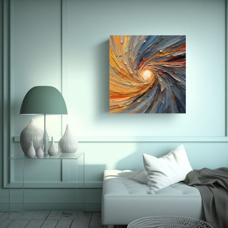 GENERICO - Pintura Abstracta Lienzo Figuras Tema 360 80x80 Cm