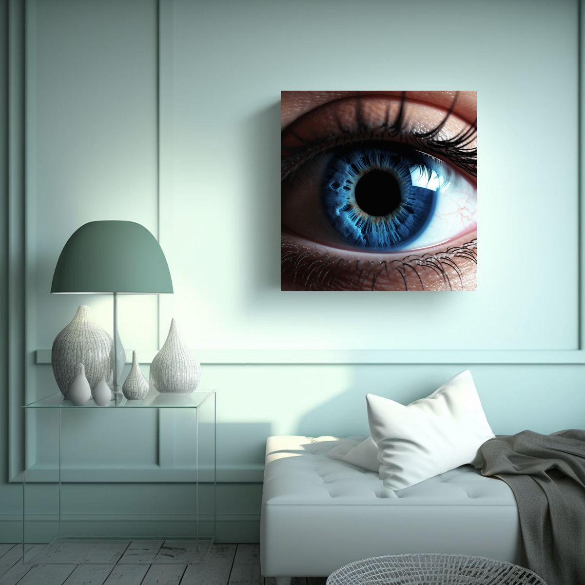 GENERICO - Cuadro De Lienzo Con Decoración Artesanal De 60x60 Cm