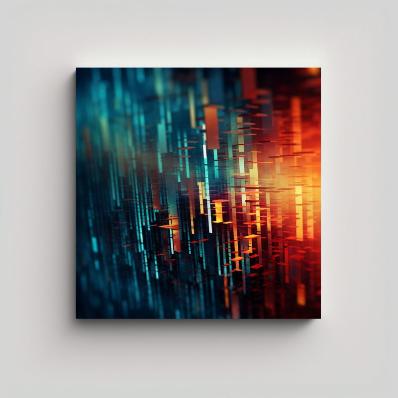 GENERICO - Pintura Abstracta Alegre Para Decoración AI Y TE 90x90 Cm