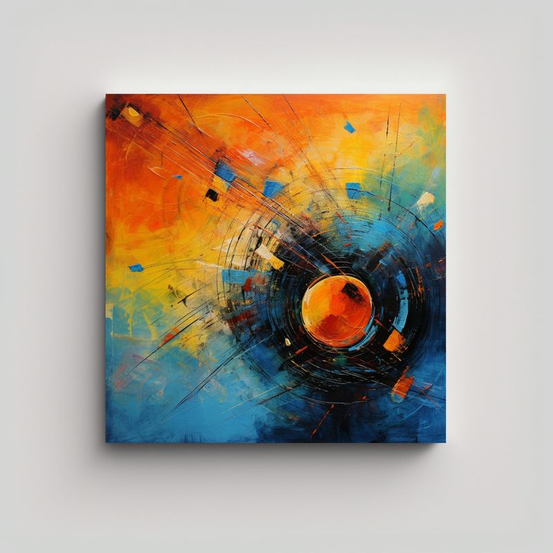 GENERICO - Pintura Acuarela Equilibrio: Maravillosa Obra 90x90 Cm