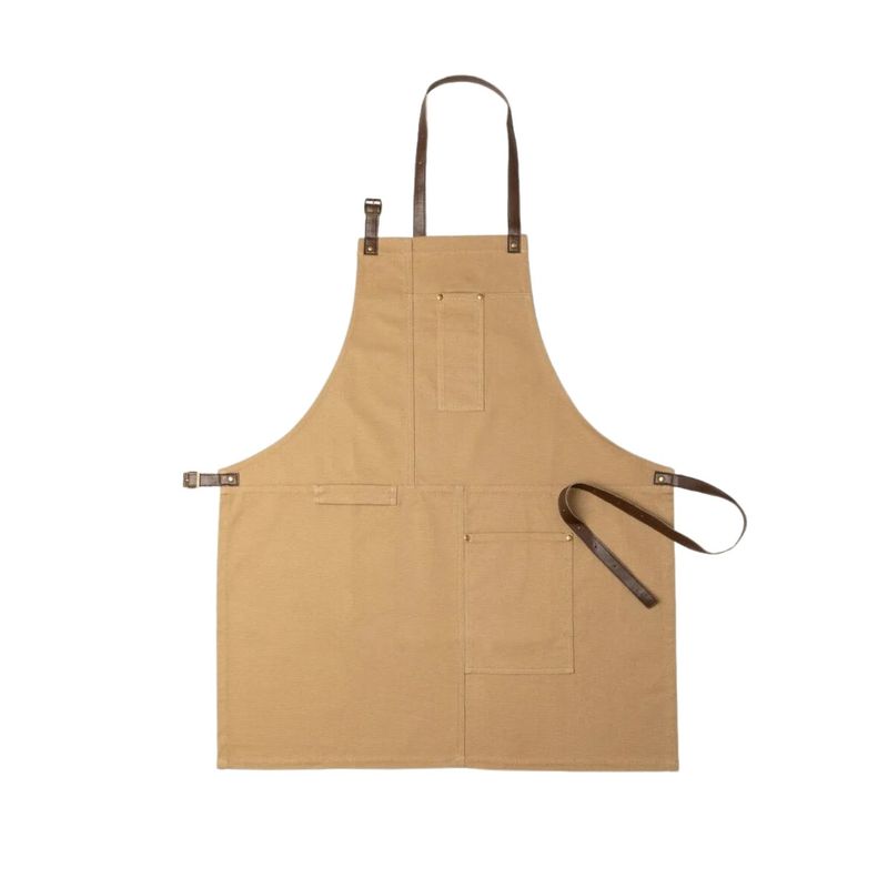 IMPORTCLICK - Delantal Pechera 100% Algodón Vurcex Khaki IMPORTCLICK