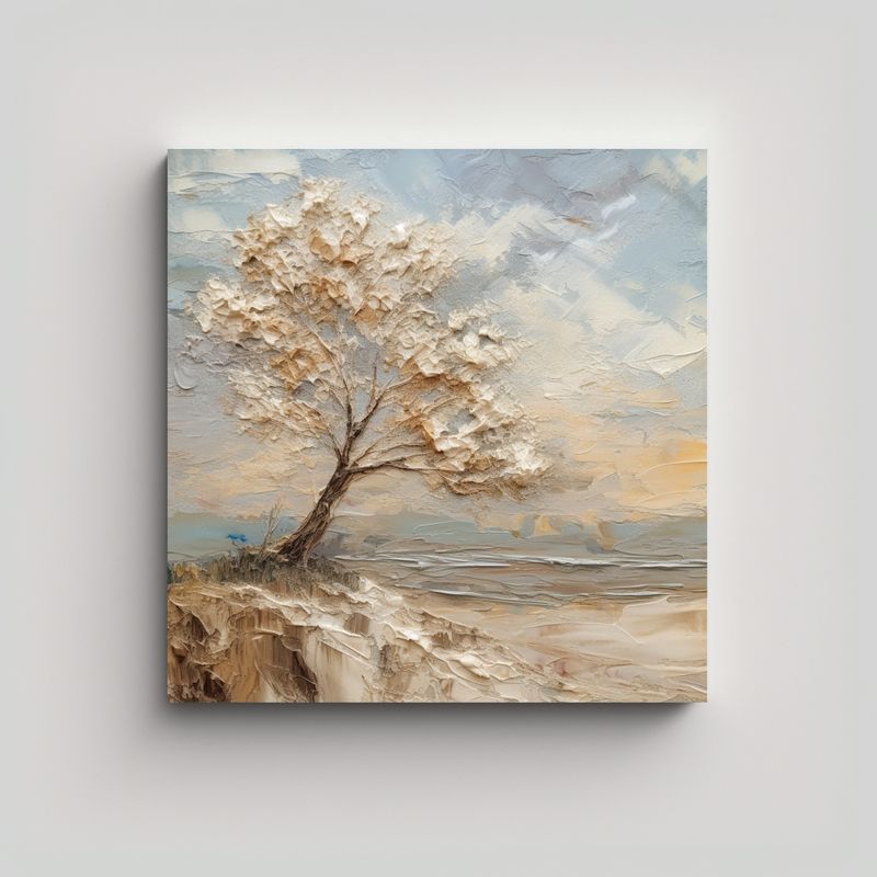 GENERICO - Pintura Estilo Vintage Con Paleta De óleo De 80x80 Cm