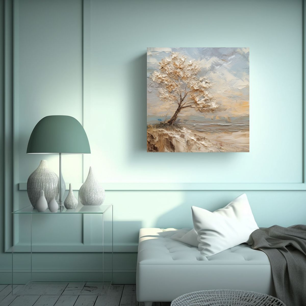GENERICO - Pintura Estilo Vintage Con Paleta De óleo De 80x80 Cm