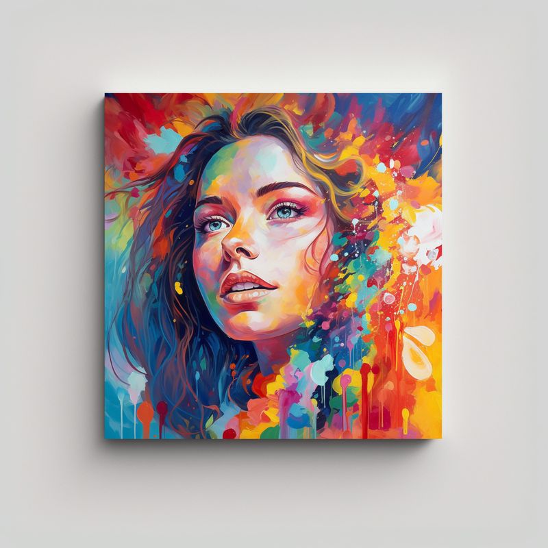 GENERICO - Pintura Decorativa Acuarela Para Fortalecer La 70x70 Cm