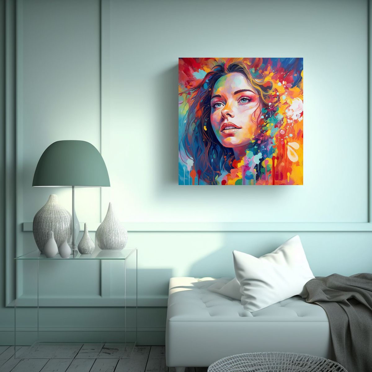 GENERICO - Pintura Decorativa Acuarela Para Fortalecer La 70x70 Cm