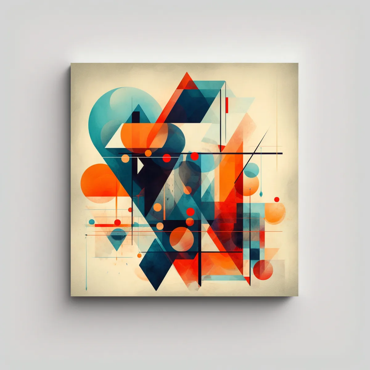 GENERICO - Pinturas Decorativas únicas De Geometría 50x50 Cm