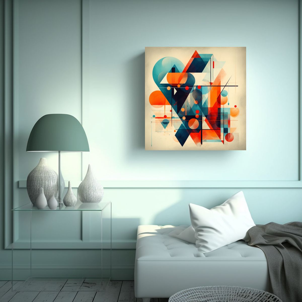 GENERICO - Pinturas Decorativas únicas De Geometría 50x50 Cm