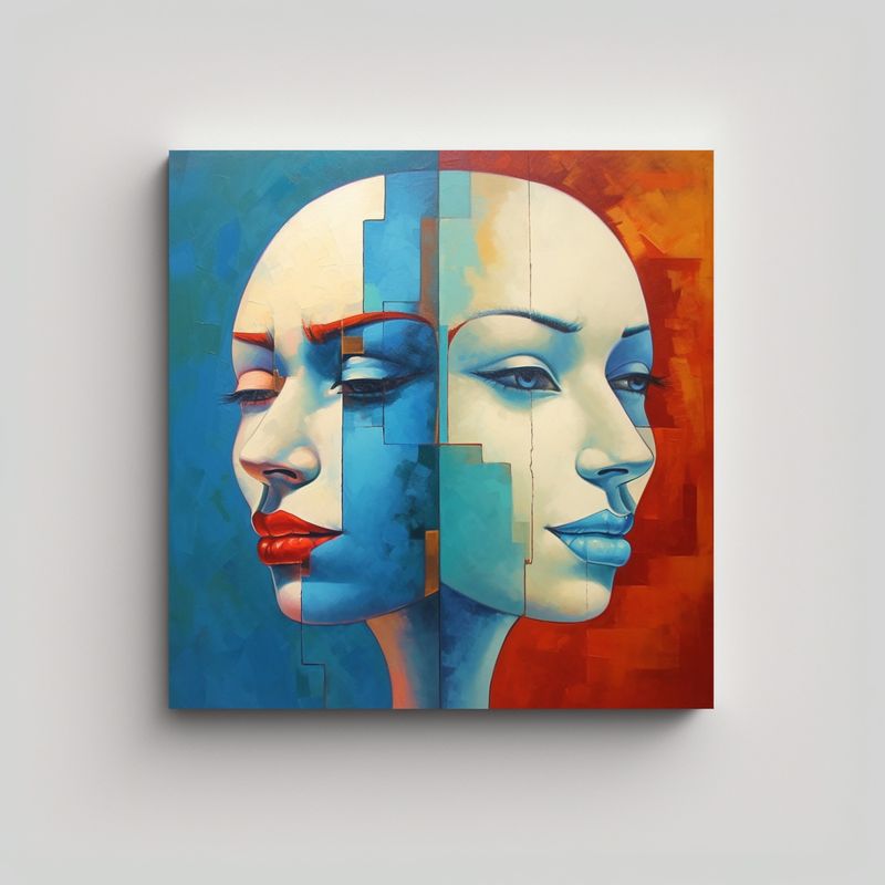 GENERICO - Pintura Decorativa Impacto Visual Abstracta 70x70 Cm