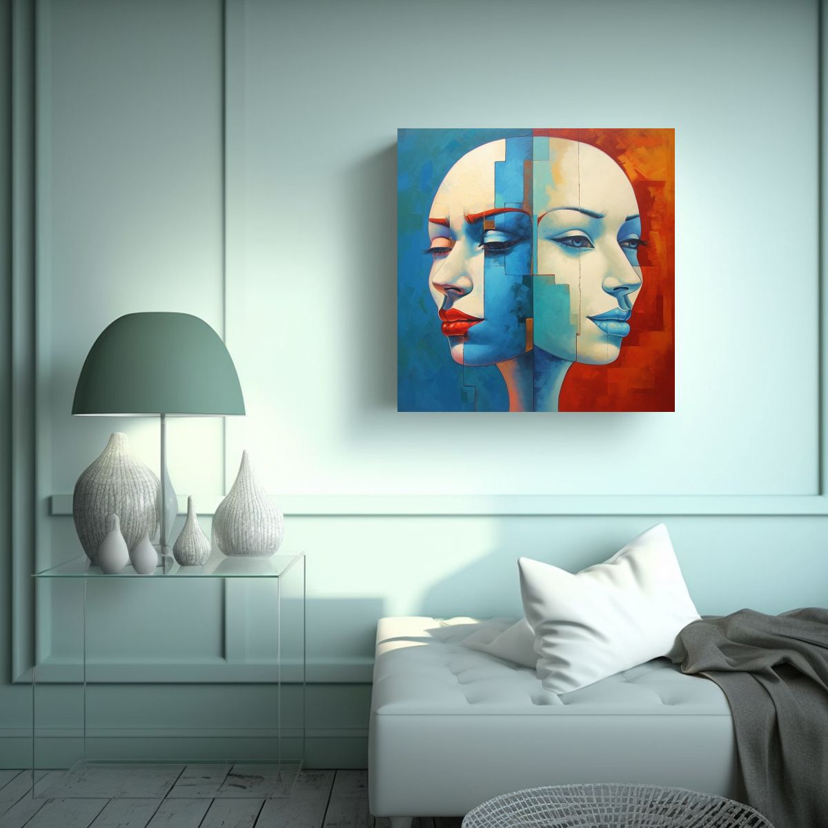 GENERICO - Pintura Decorativa Impacto Visual Abstracta 70x70 Cm