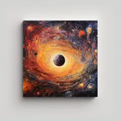 GENERICO - Lienzo De Tela Decoración Universo Creativo 90x90 Cm