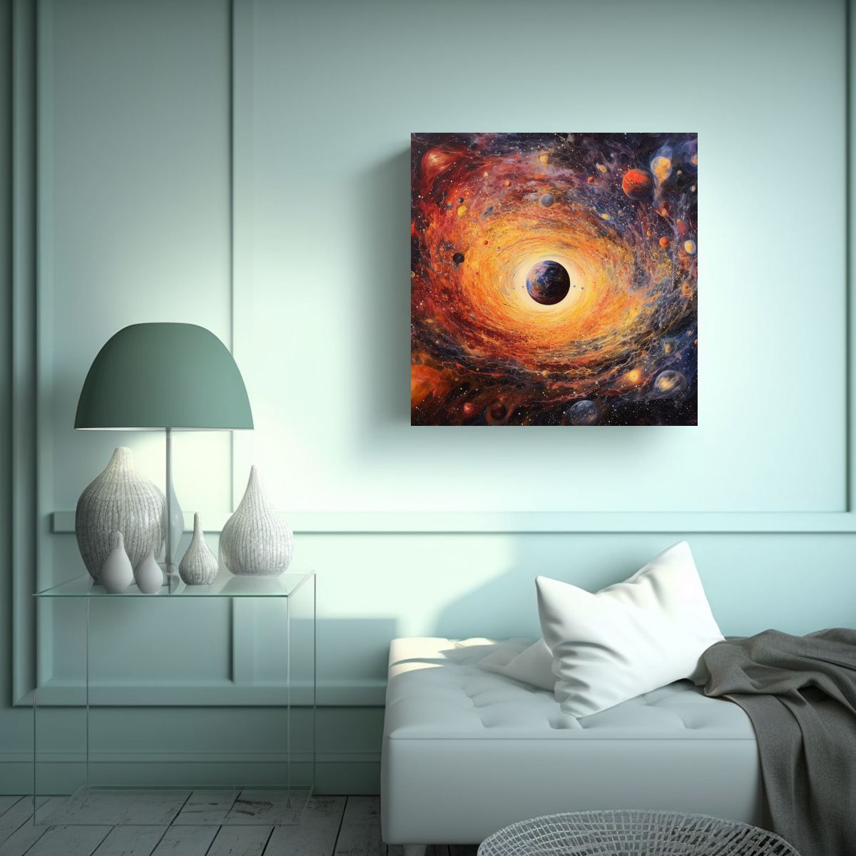 GENERICO - Lienzo De Tela Decoración Universo Creativo 90x90 Cm