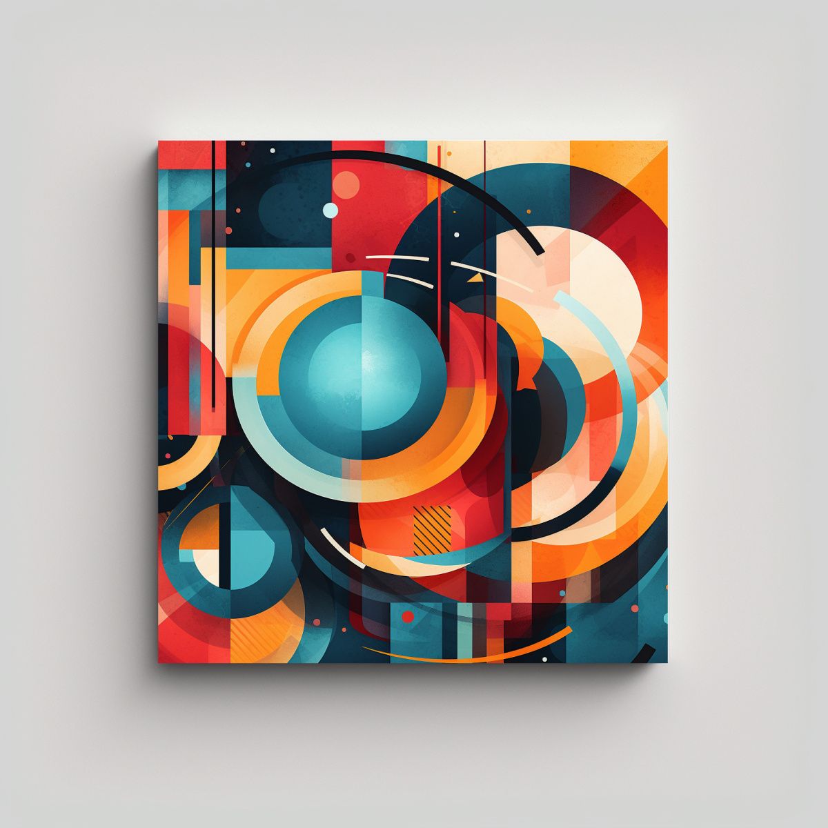 GENERICO - Tela En Bastidor Abstracta De Alta Calidad Para 50x50 Cm