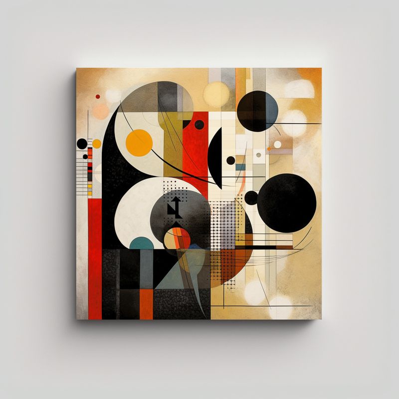 GENERICO - Arte De Pared Moderno En Blanco Y Negro Con Color 70x70 Cm