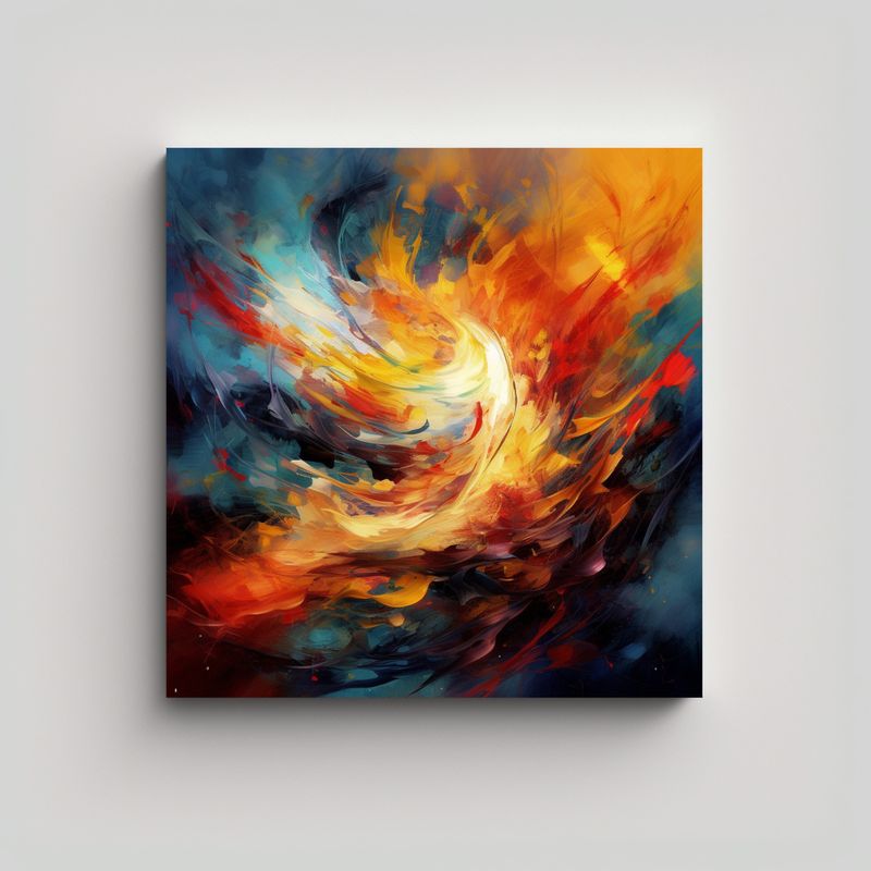 GENERICO - Cuadro Abstracto Temática Arte Alta Calidad 80x80 Cm