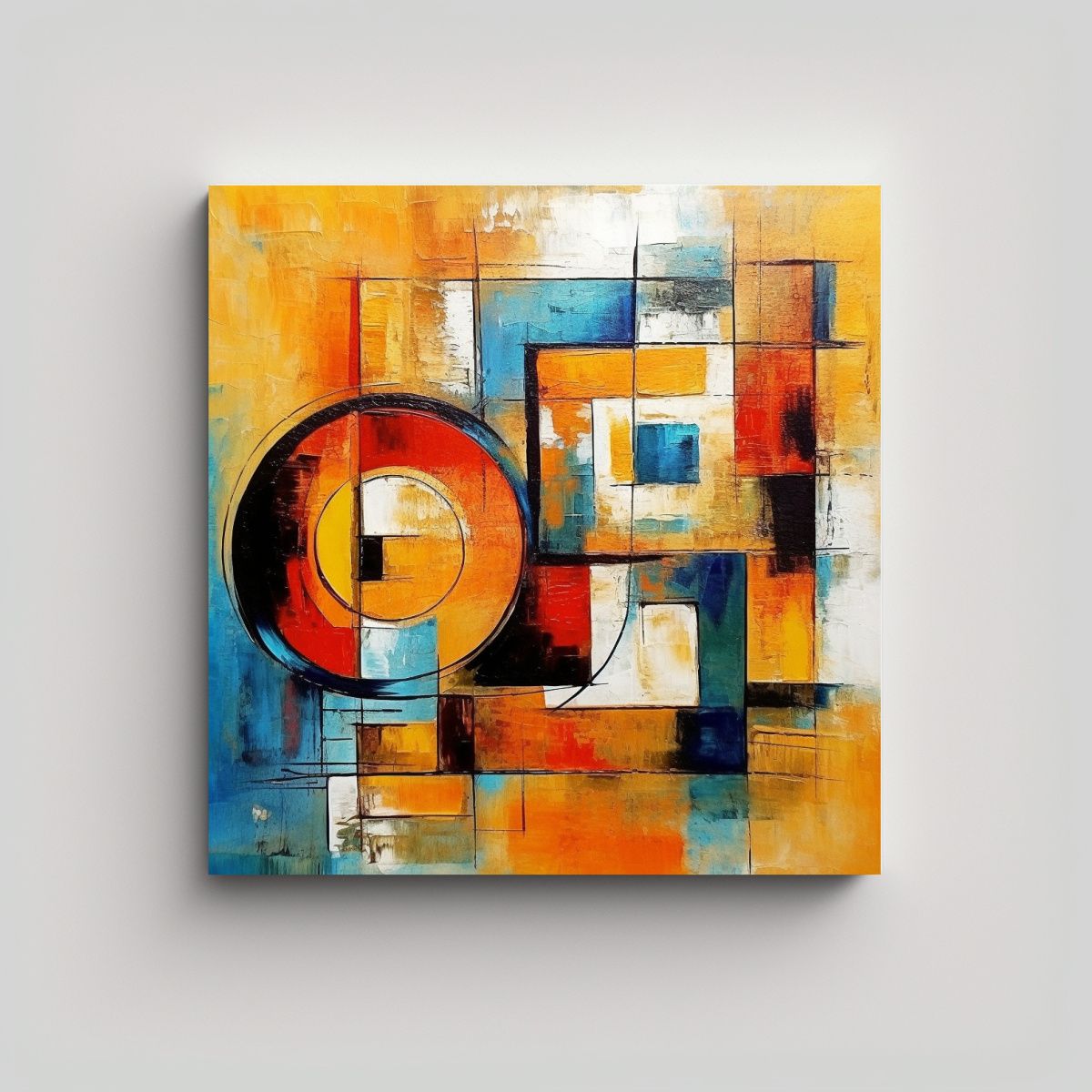 GENERICO - Lienzo Abstracto Espectacular: Pintura Adorable 50x50 Cm