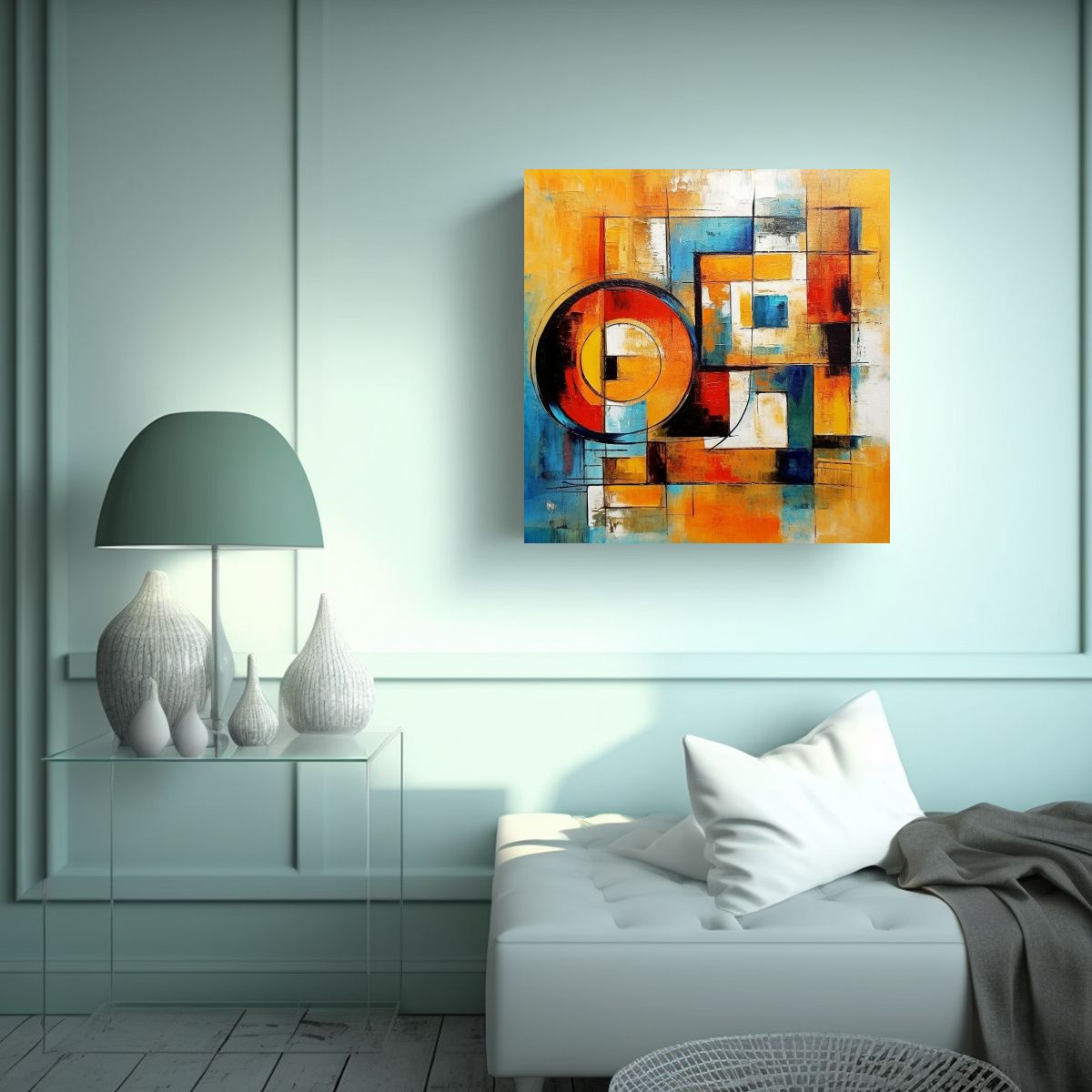 GENERICO - Lienzo Abstracto Espectacular: Pintura Adorable 50x50 Cm