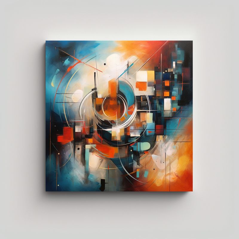 GENERICO - Cuadros Abstractos Mágicos Para Decoración De 90x90 Cm
