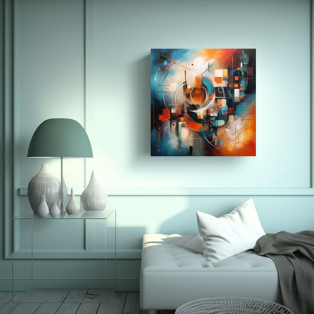 GENERICO - Cuadros Abstractos Mágicos Para Decoración De 90x90 Cm