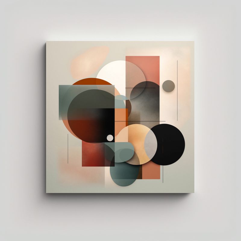 GENERICO - Cuadro Abstracto En Bastidor Espectacular Con 80x80 Cm