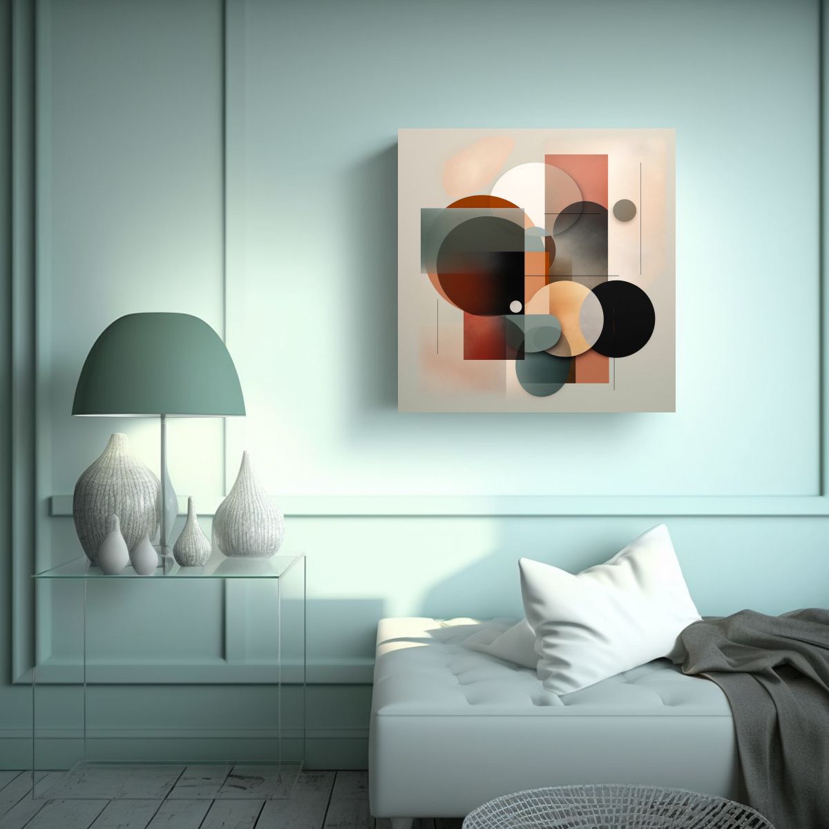 GENERICO - Cuadro Abstracto En Bastidor Espectacular Con 70x70 Cm