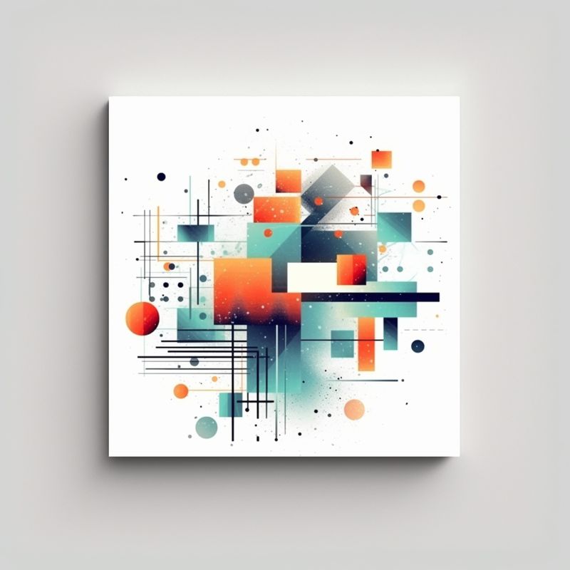 GENERICO - Adorno Geométrico Mix Colores Abstractos Para S 70x70 Cm
