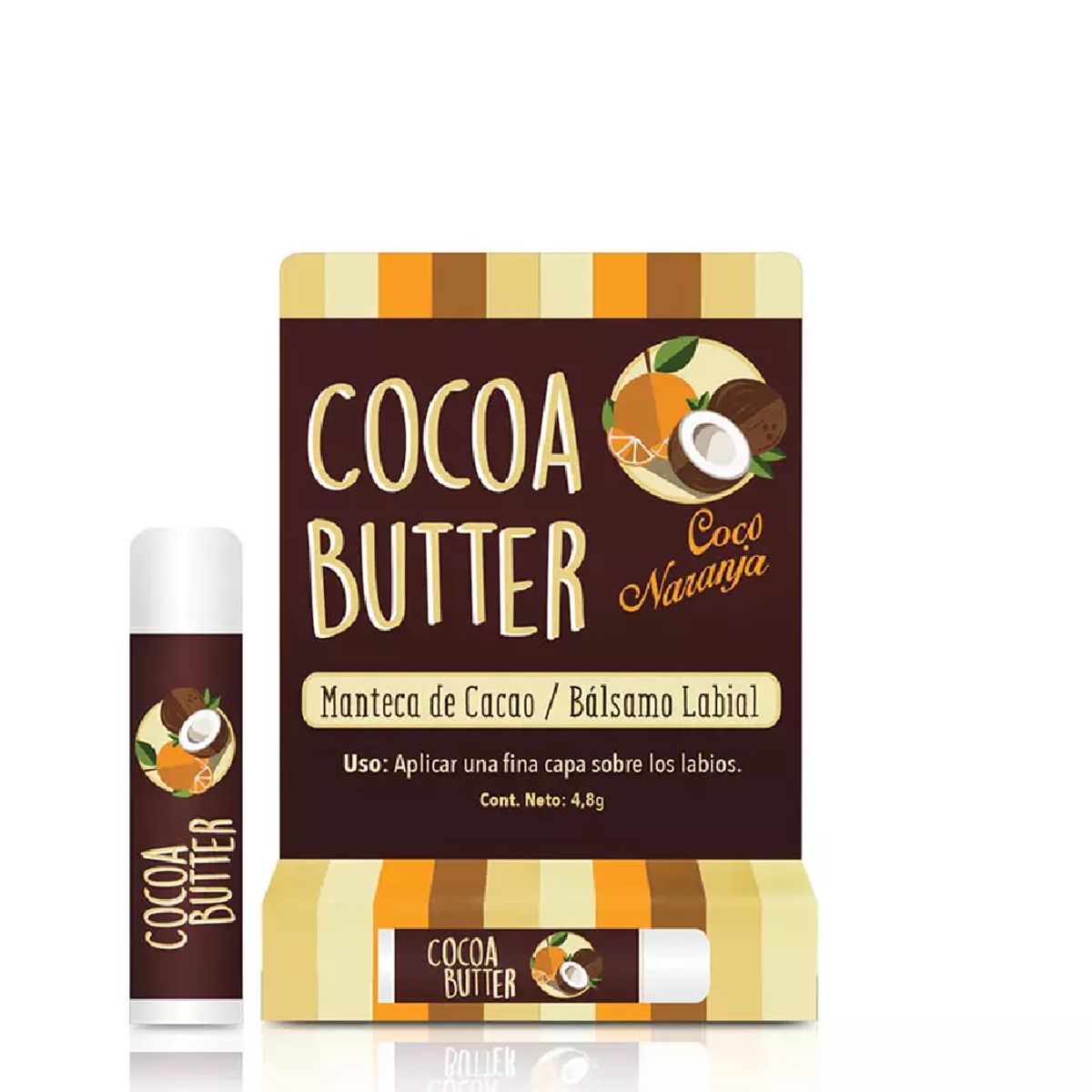 COCO PET'S - Cocoa Butter Bálsamo Labial Coco-naranja 48g