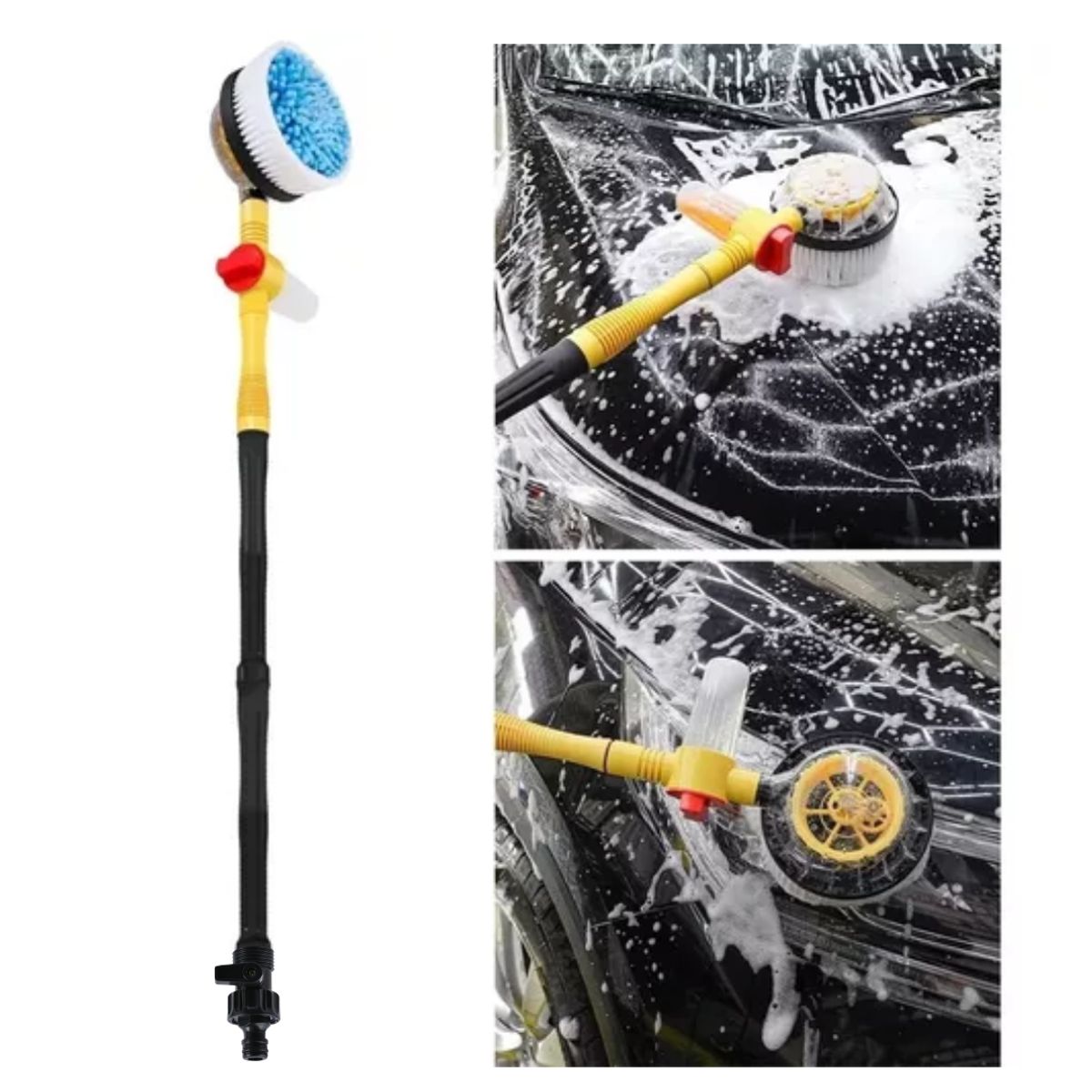 GENERICO - Cepillo de Lavado de Coche Retráctil Giratorio