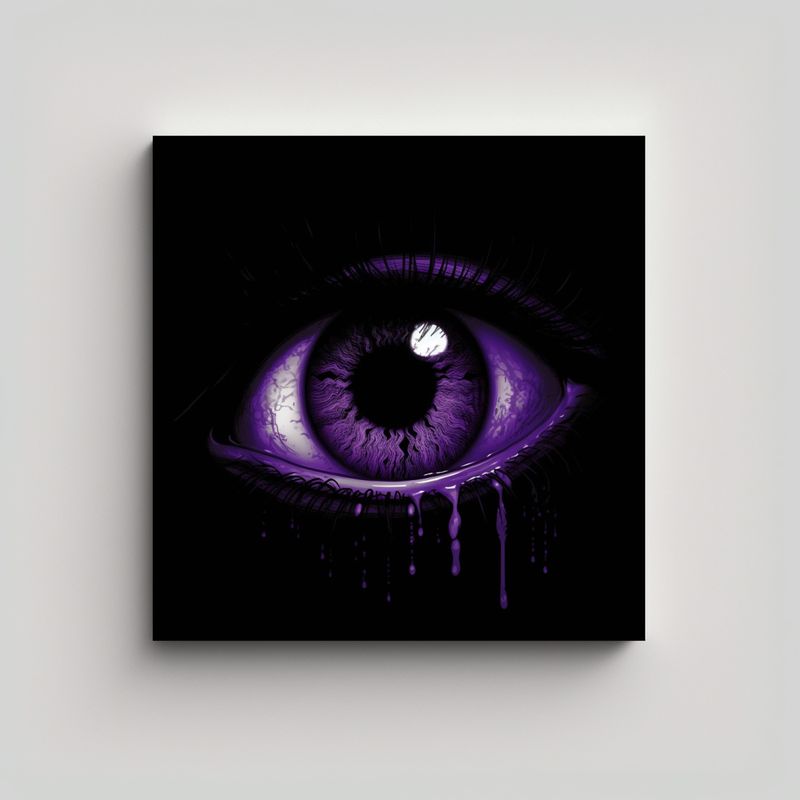 GENERICO - Cuadro De Tela Perspectiva Secreta Ojo Llorando 80x80 Cm