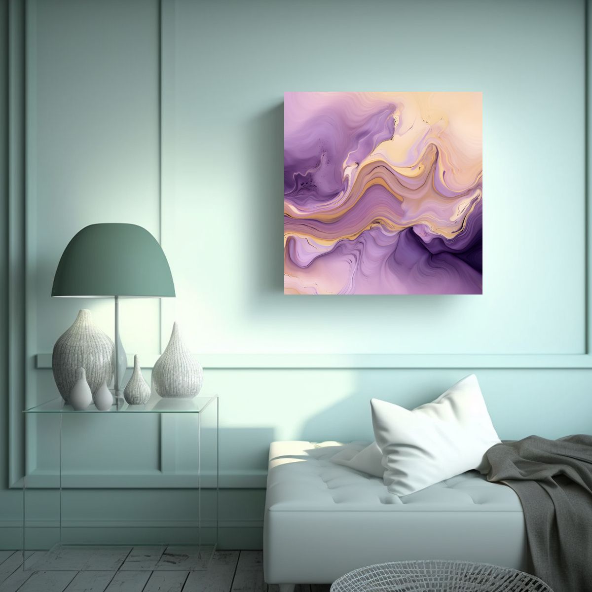 GENERICO - Lienzo De Tela Con Impactante Imagen Abstracta En 50x50 Cm