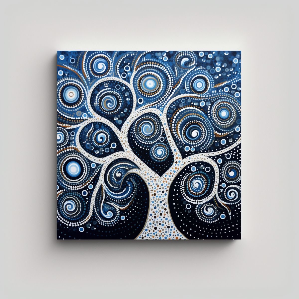 GENERICO - Cuadro Decorativo Tela Sublimada De Arte Aborigen 70x70 Cm
