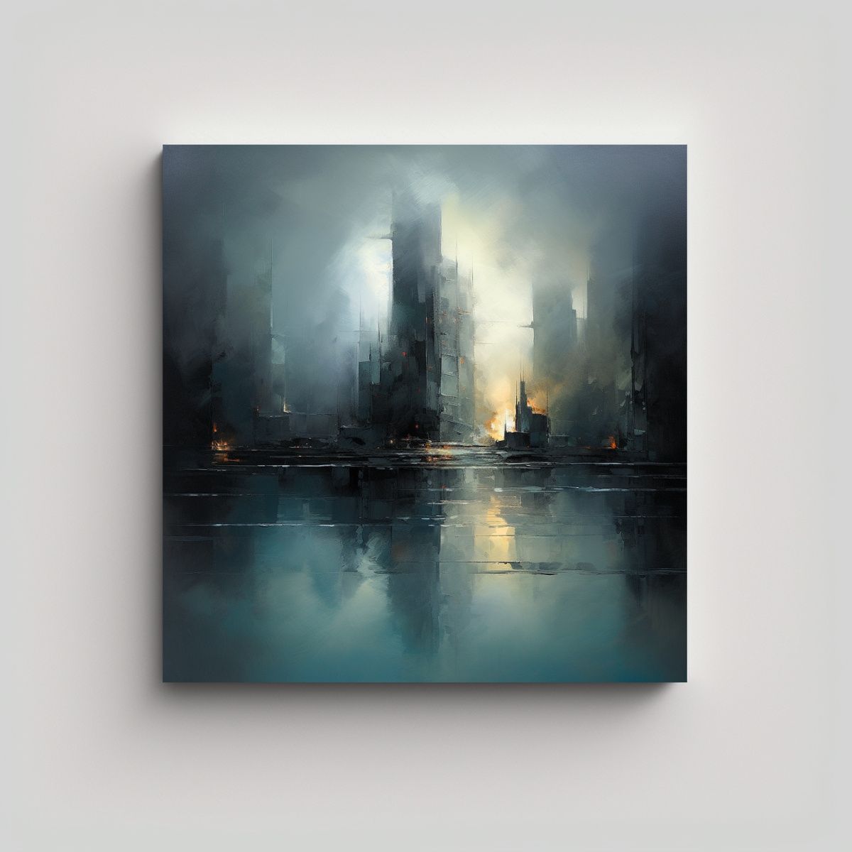 GENERICO - Cuadro Abstracto Exuberantes En óleo Sobre 90x90 Cm