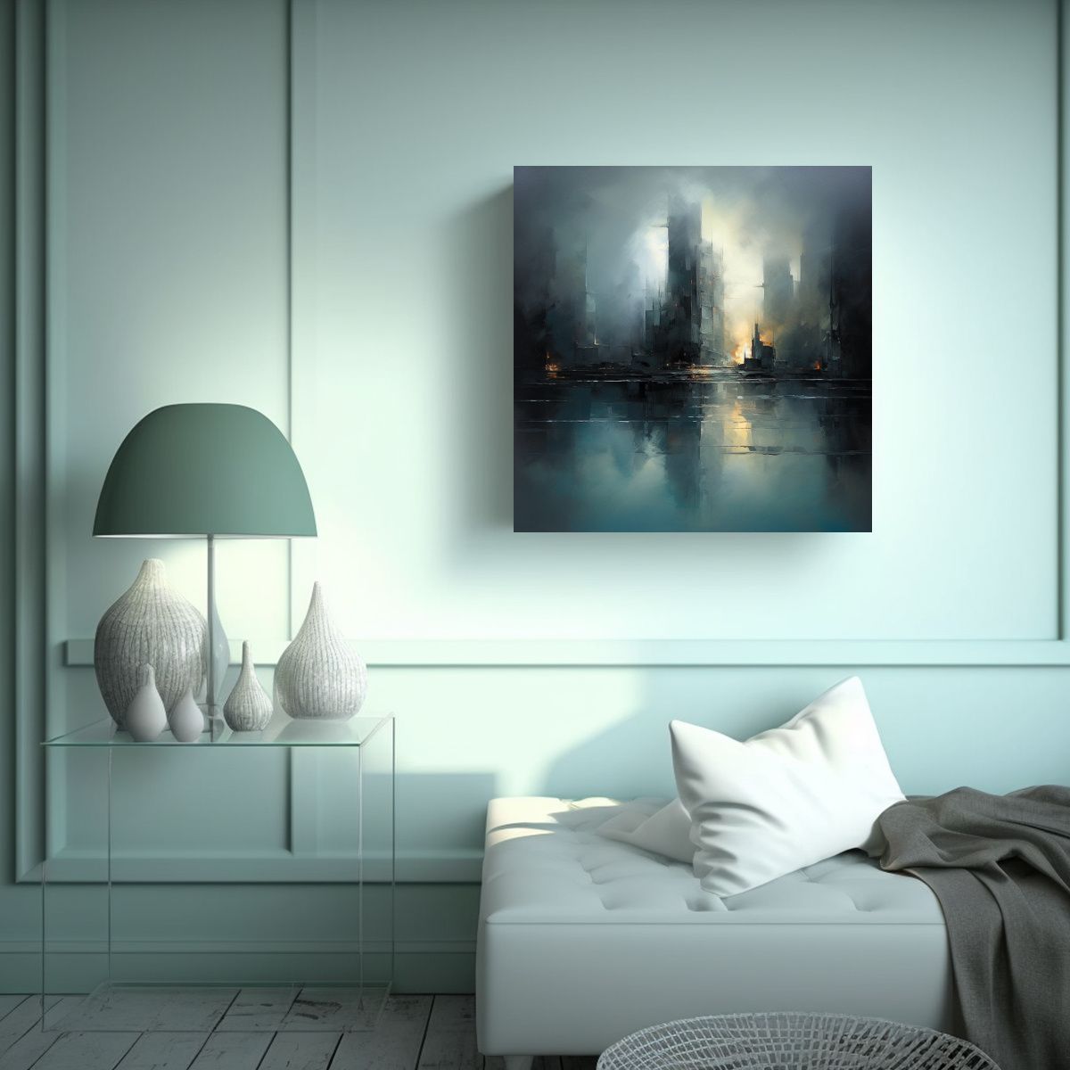 GENERICO - Cuadro Abstracto Exuberantes En óleo Sobre 90x90 Cm