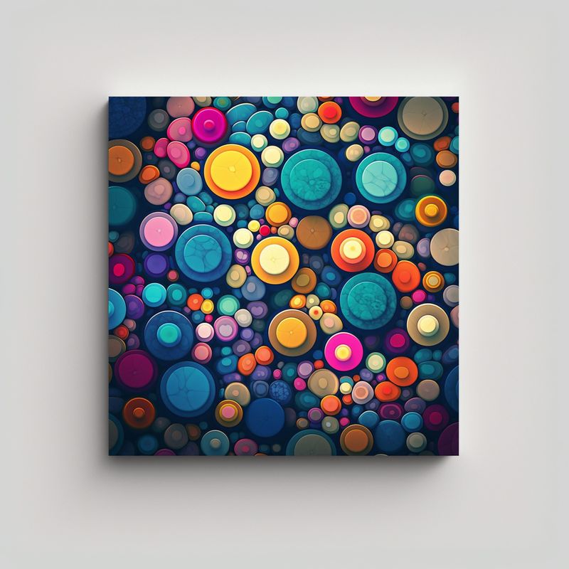 GENERICO - Pinturas Decorativas De Composición De Colores 60x60 Cm