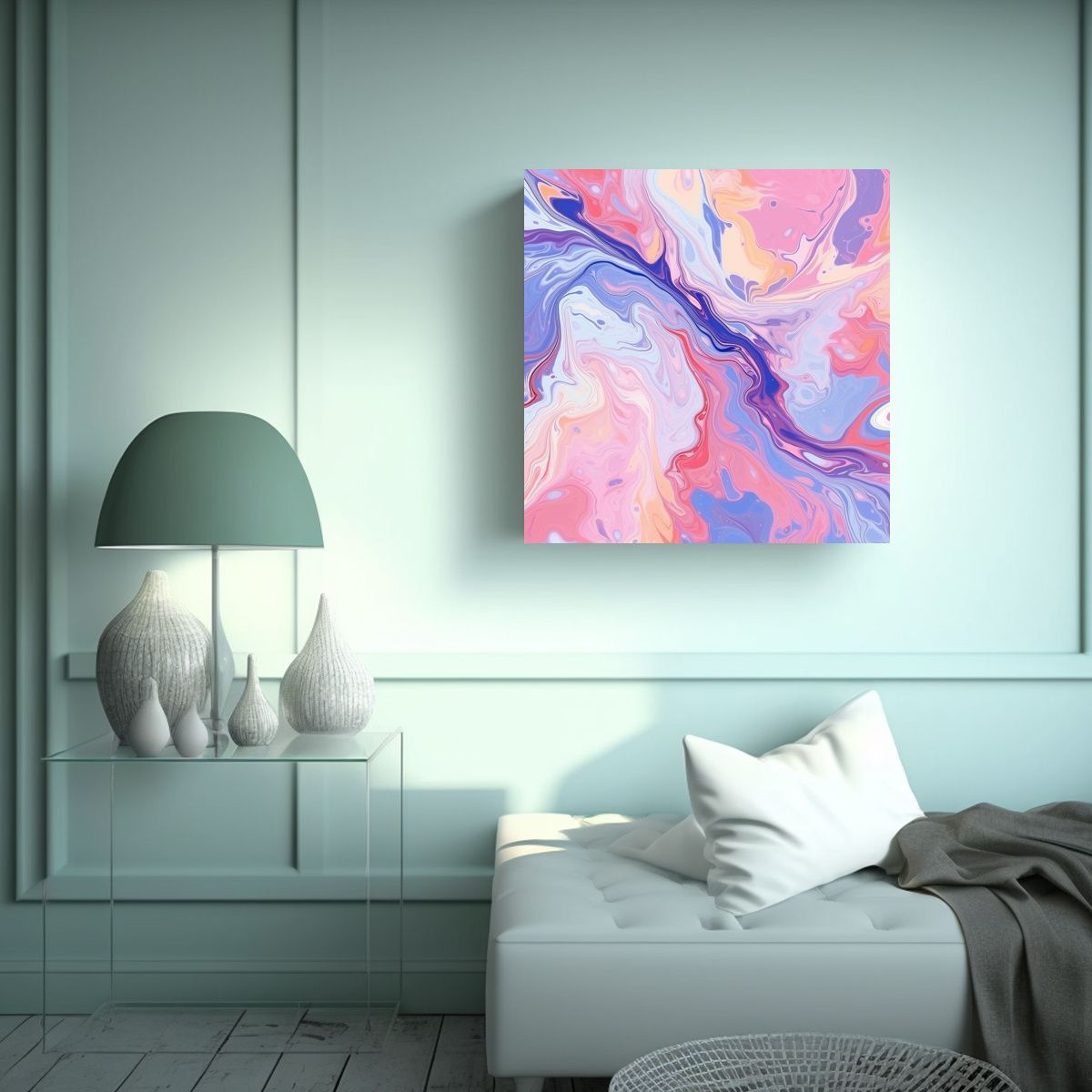 GENERICO - Pintura En Spray Patrón Abstracto Colores Pastel 80x80 Cm