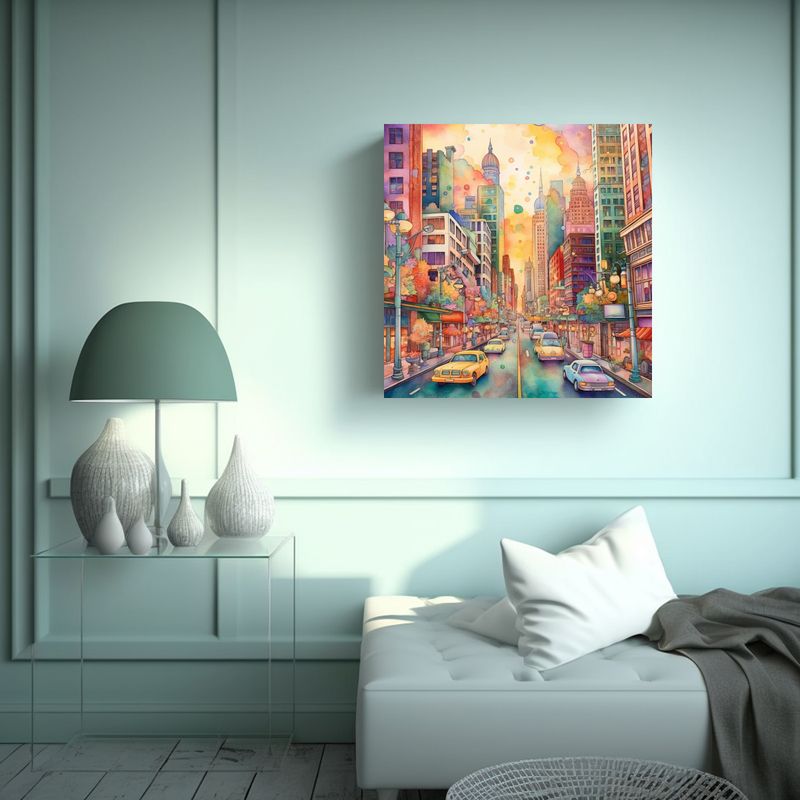 GENERICO - Pinturas Decorativas Coloridas De Paisajes 80x80 Cm