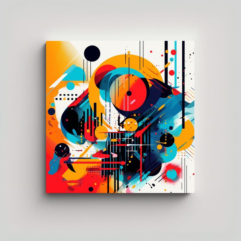 GENERICO - Pinturas Decorativas De Lienzo Colorido Y 70x70 Cm