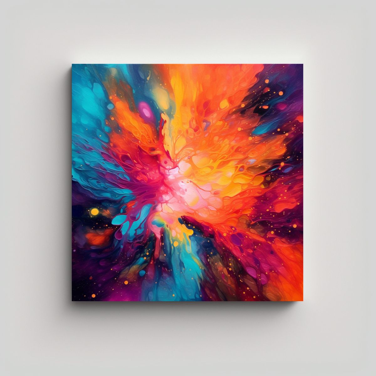 GENERICO - Cuadro Moderno Baño Colorido Para Decoración 50x50 Cm