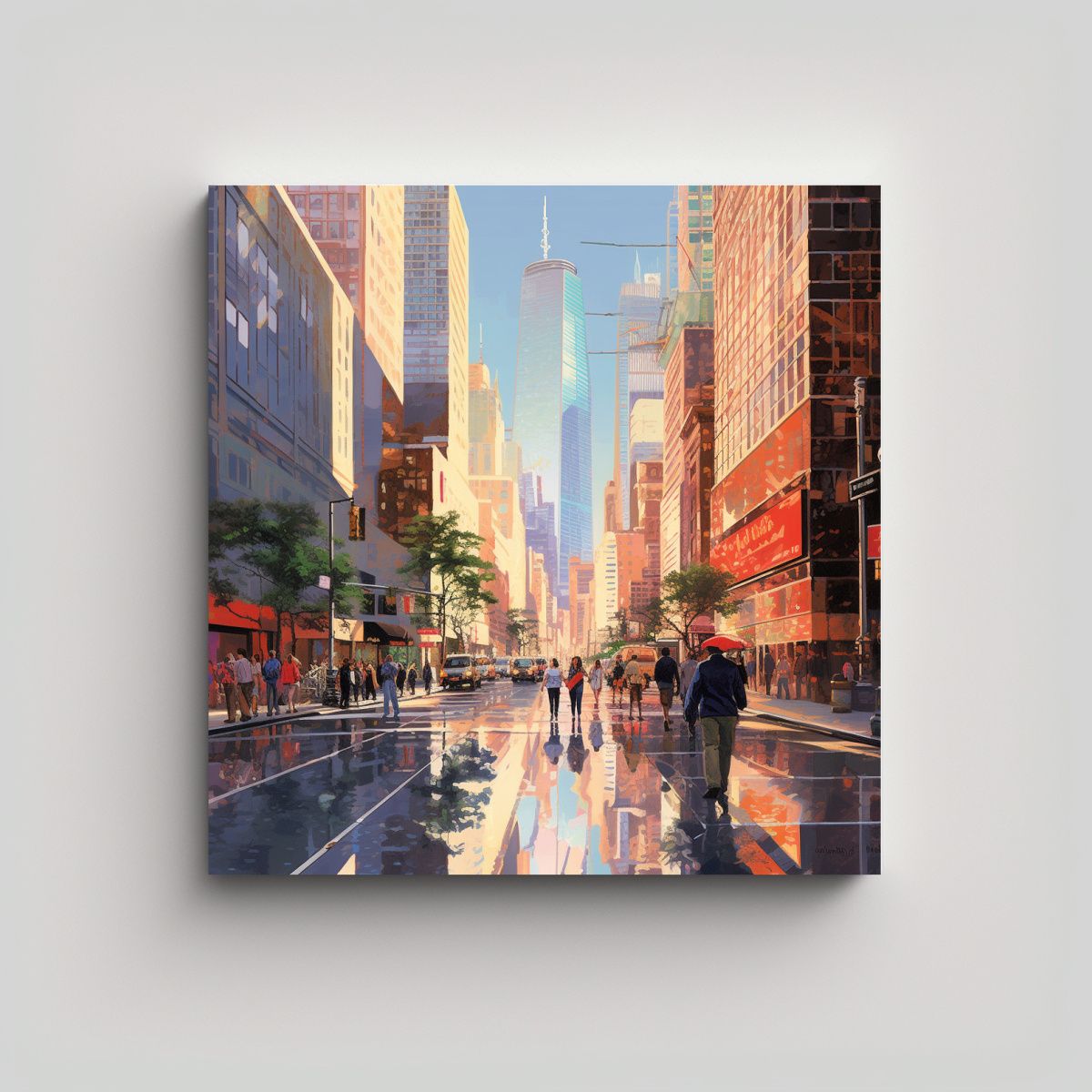 GENERICO - Arte Abstracción Composición Dinámica En Las 60x60 Cm