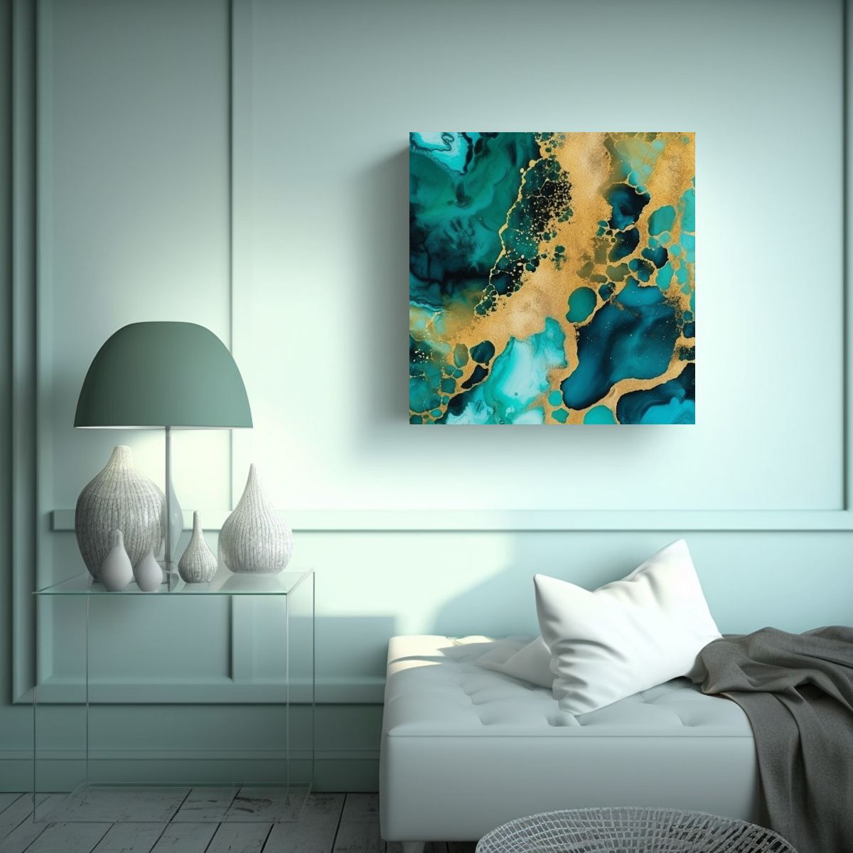 GENERICO - Pintura Decorativa En Tonos Textura Iridiscente 50x50 Cm