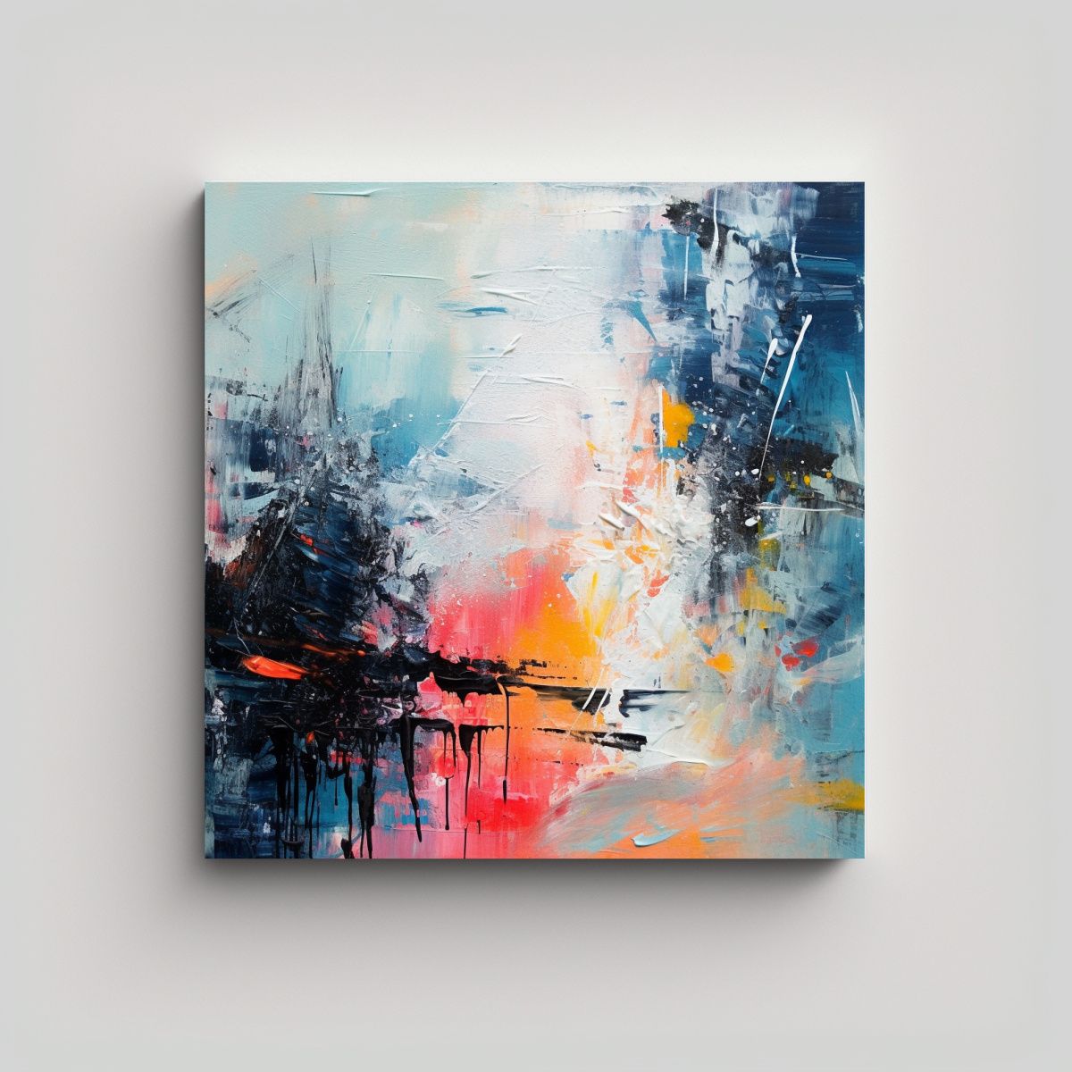 GENERICO - Pintura Abstracta Cálida Y Linda Para Decoración 50x50 Cm