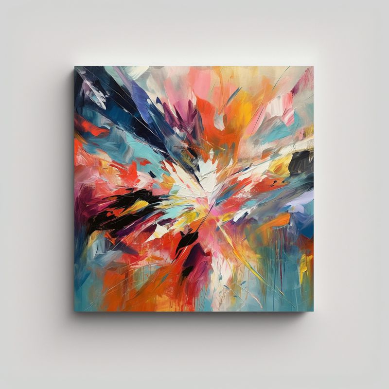 GENERICO - Pintura Abstracta Para Decoración Arte Hermoso 70x70 Cm