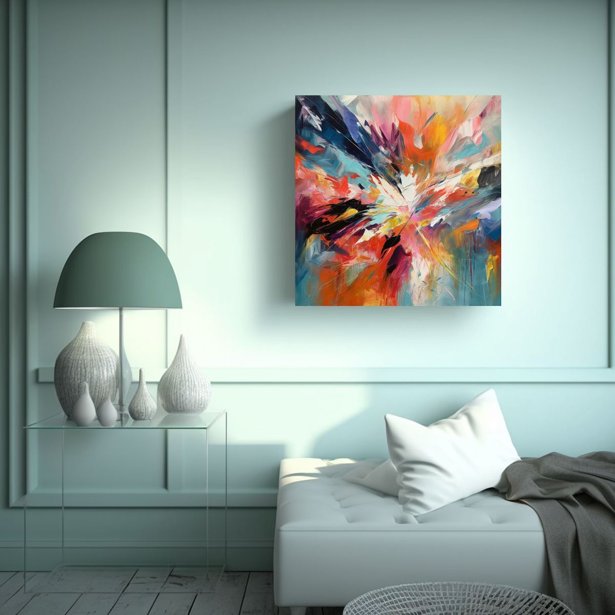 GENERICO - Pintura Abstracta Para Decoración Arte Hermoso 60x60 Cm