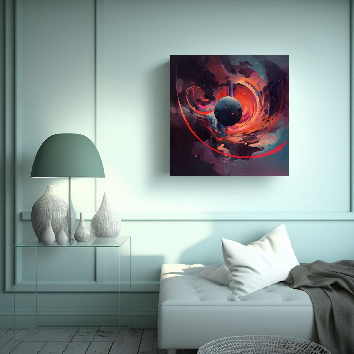 GENERICO - Cuadro Moderno Abstracto Alternativo Para Portada 90x90 Cm