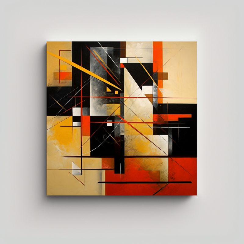 GENERICO - Cuadro Abstracto Que Representa El Concepto De 80x80 Cm