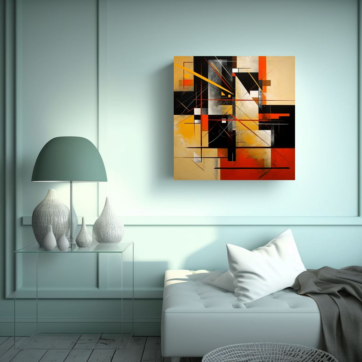 GENERICO - Cuadro Abstracto Que Representa El Concepto De 50x50 Cm