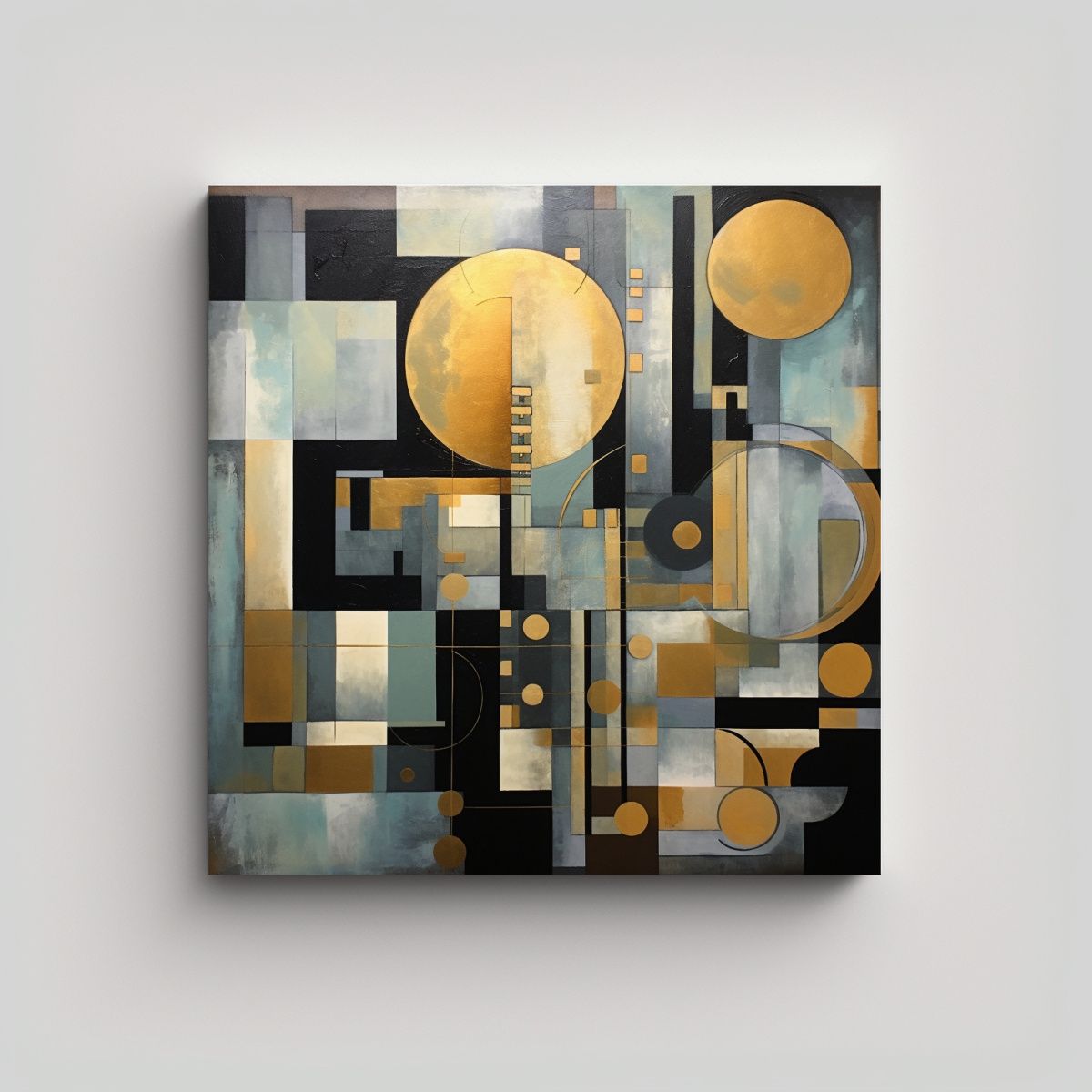 GENERICO - Pinturas De Arte Abstracto Intrigante Con Formas 90x90 Cm