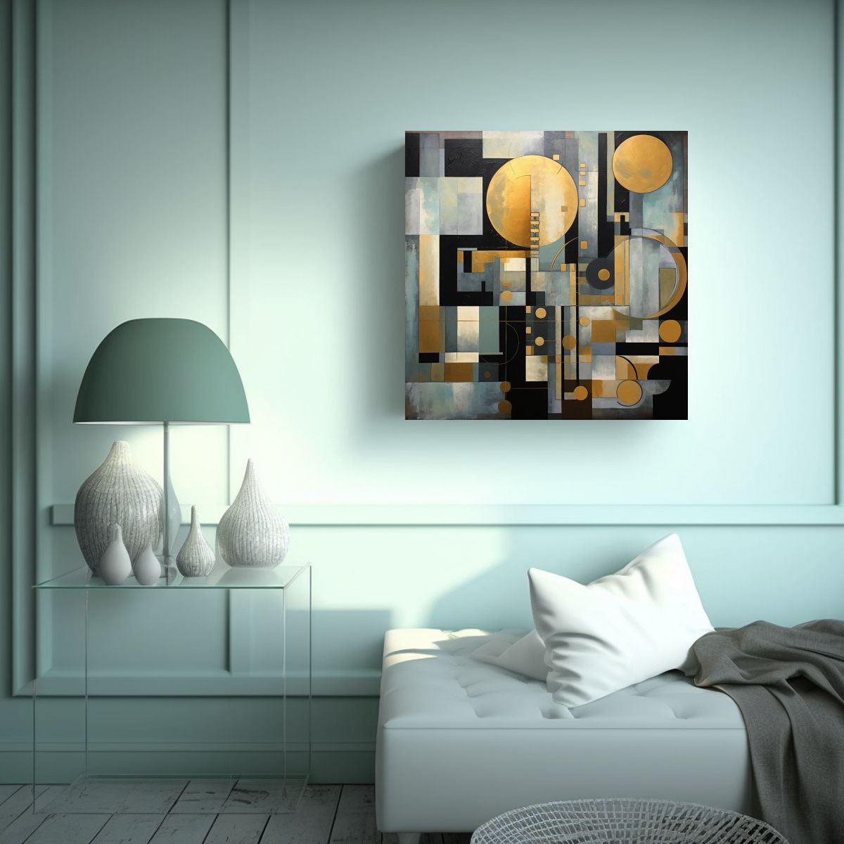 GENERICO - Pinturas De Arte Abstracto Intrigante Con Formas 90x90 Cm