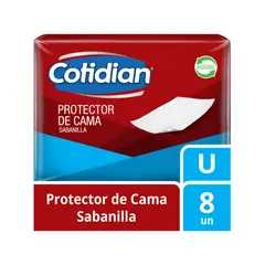 COTIDIAN - Sabanilla Protector De Cama 8 Unid