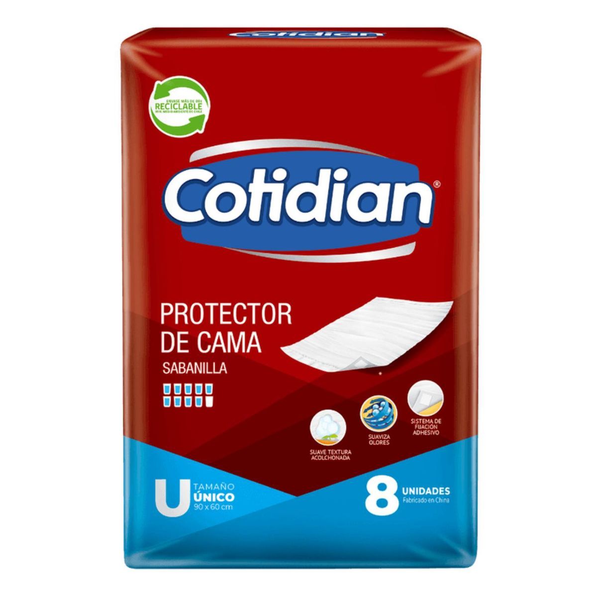 COTIDIAN - Sabanilla Protector De Cama Cotidian 8 Unid